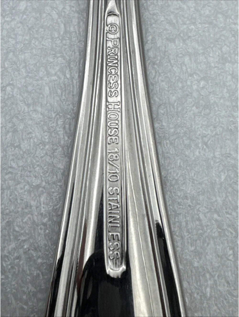 Princess House Barrington 18/10 Stainless Set Serving (2) & Slotted (1) Spoons